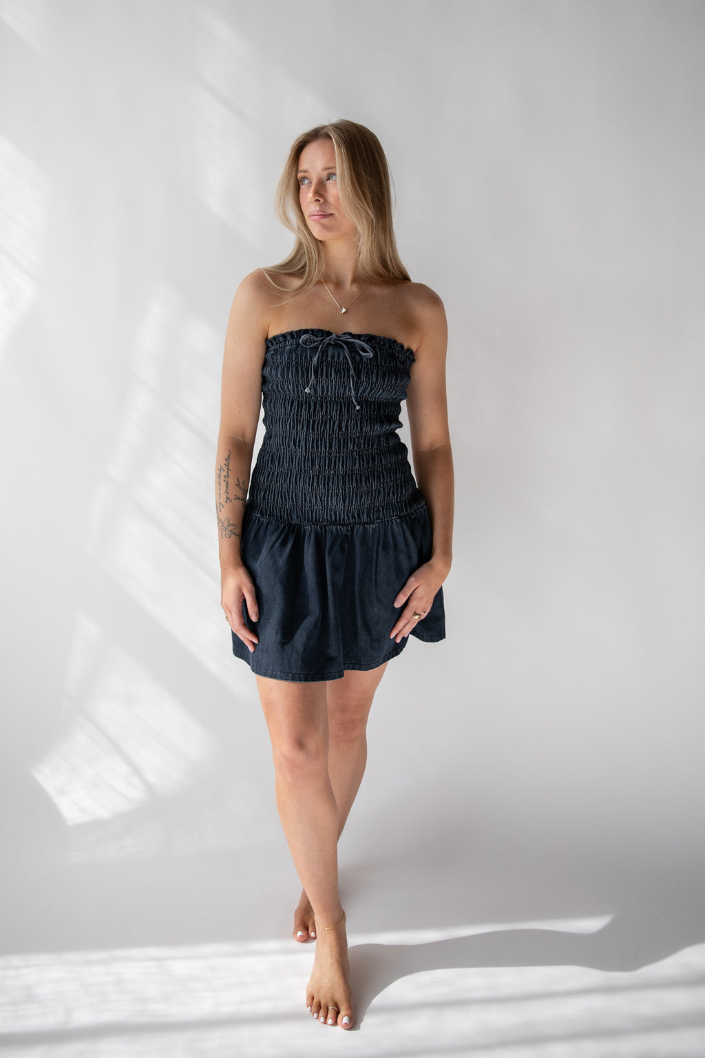 WILLOW DENIM MINI DRESS