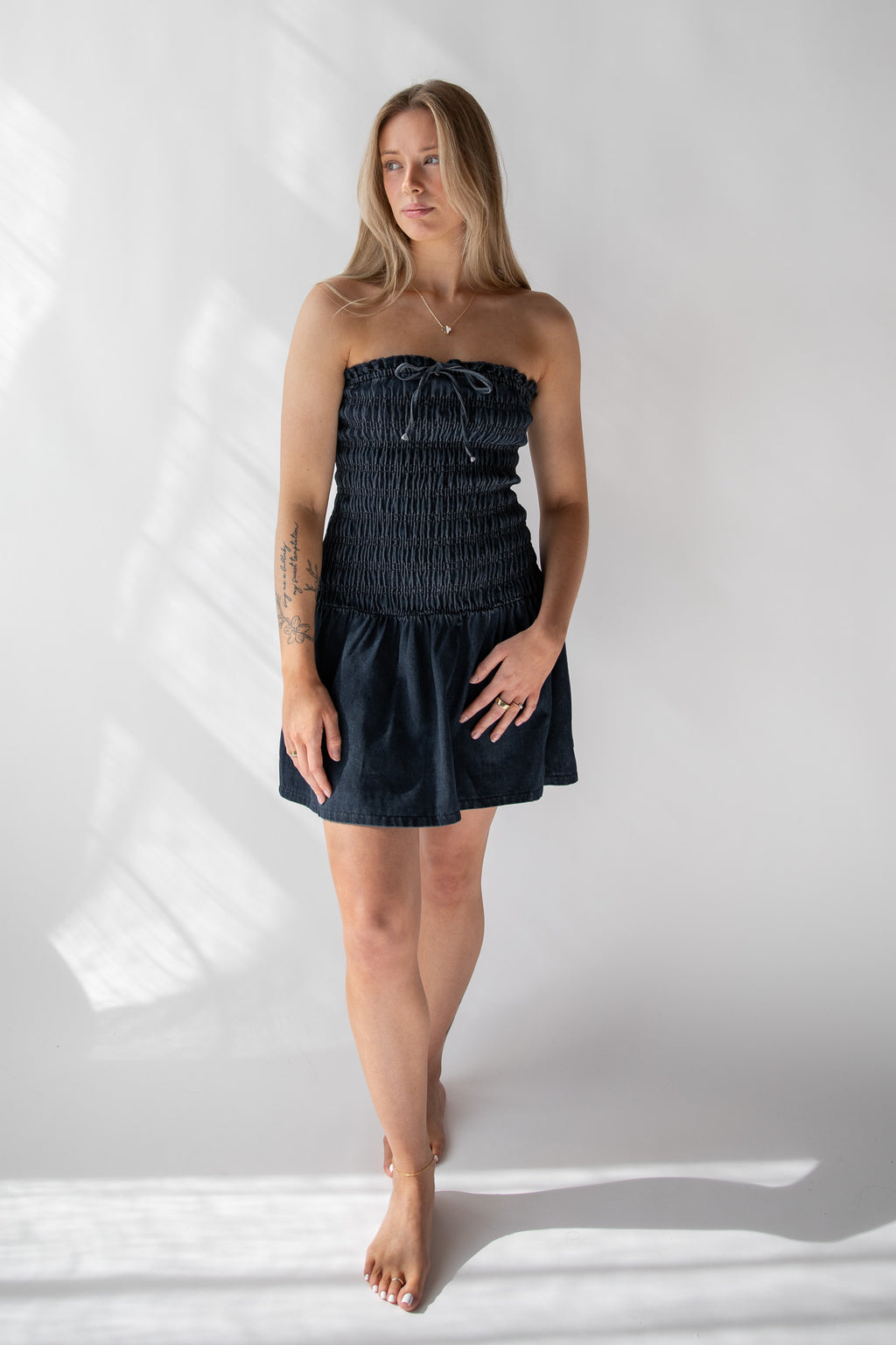 WILLOW DENIM MINI DRESS