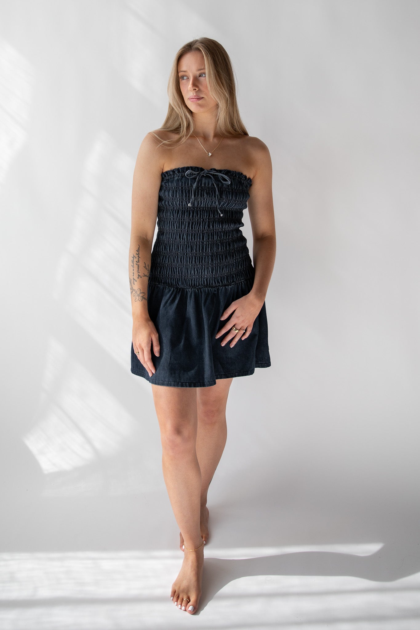 WILLOW DENIM MINI DRESS