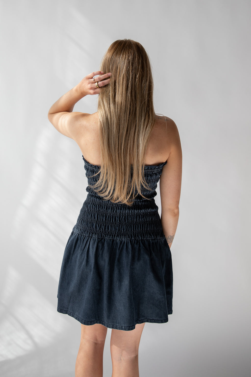 WILLOW DENIM MINI DRESS