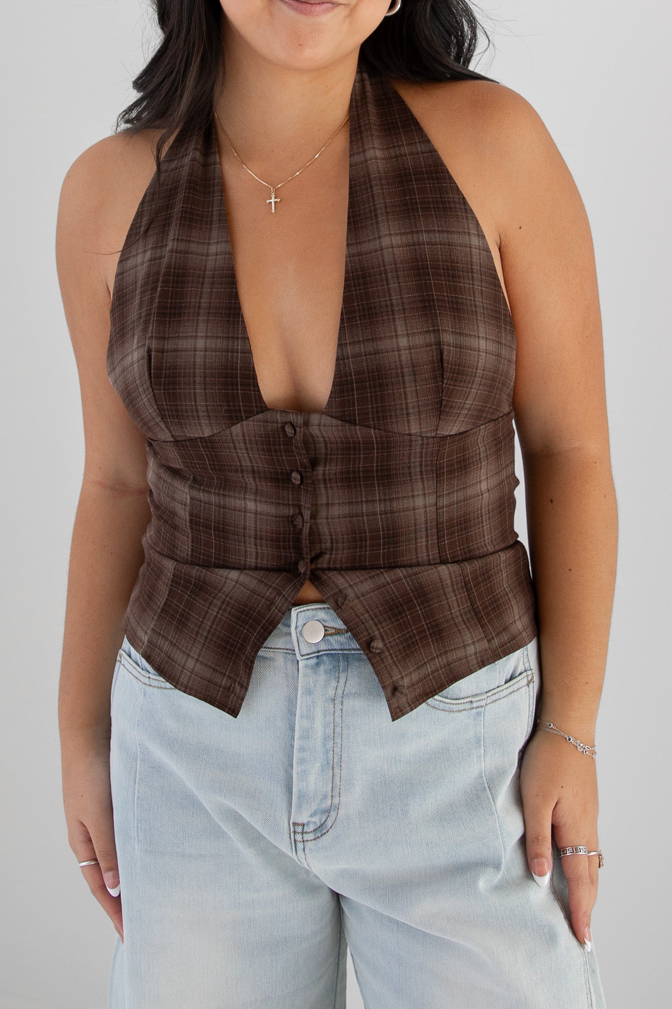 SPICED CIDER PLAID TANK
