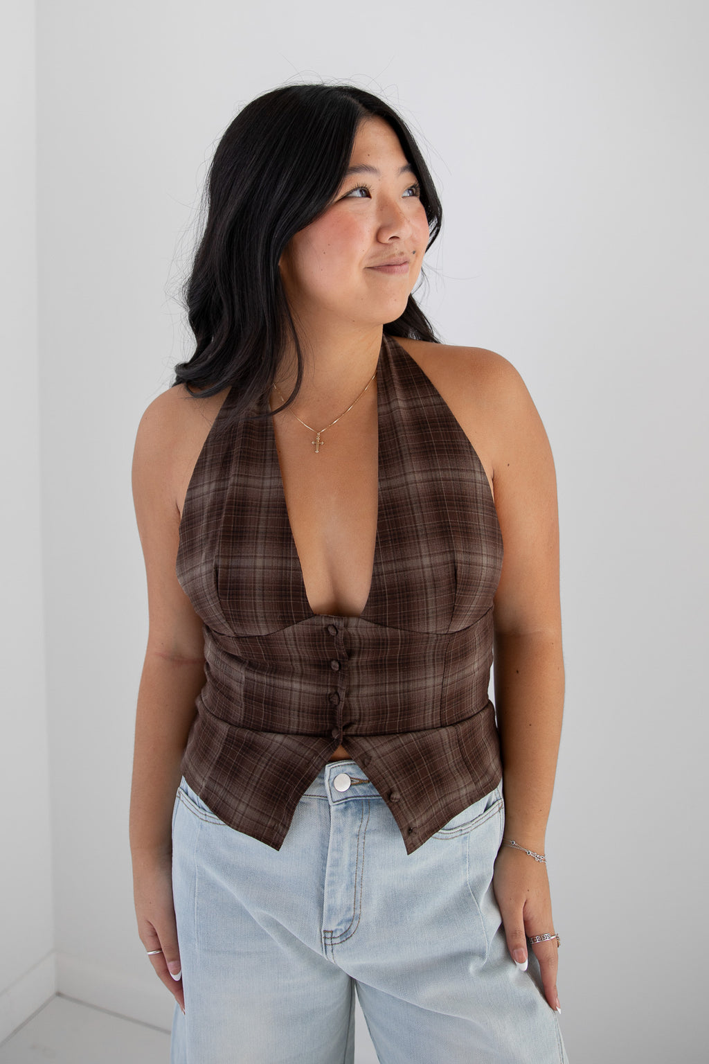SPICED CIDER PLAID TANK