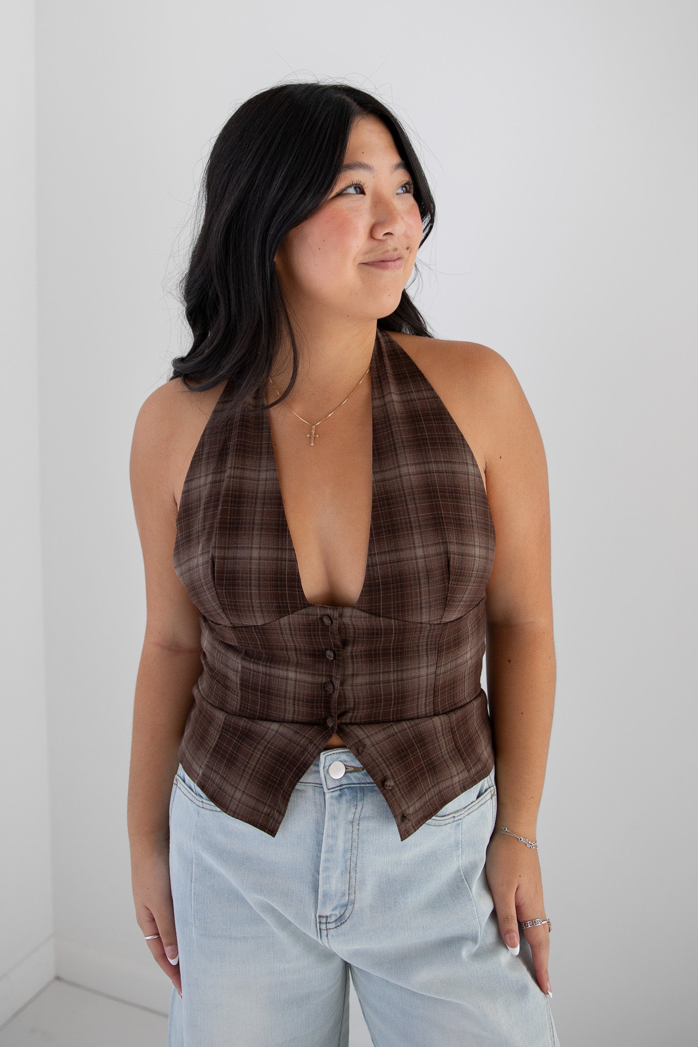 SPICED CIDER PLAID TANK