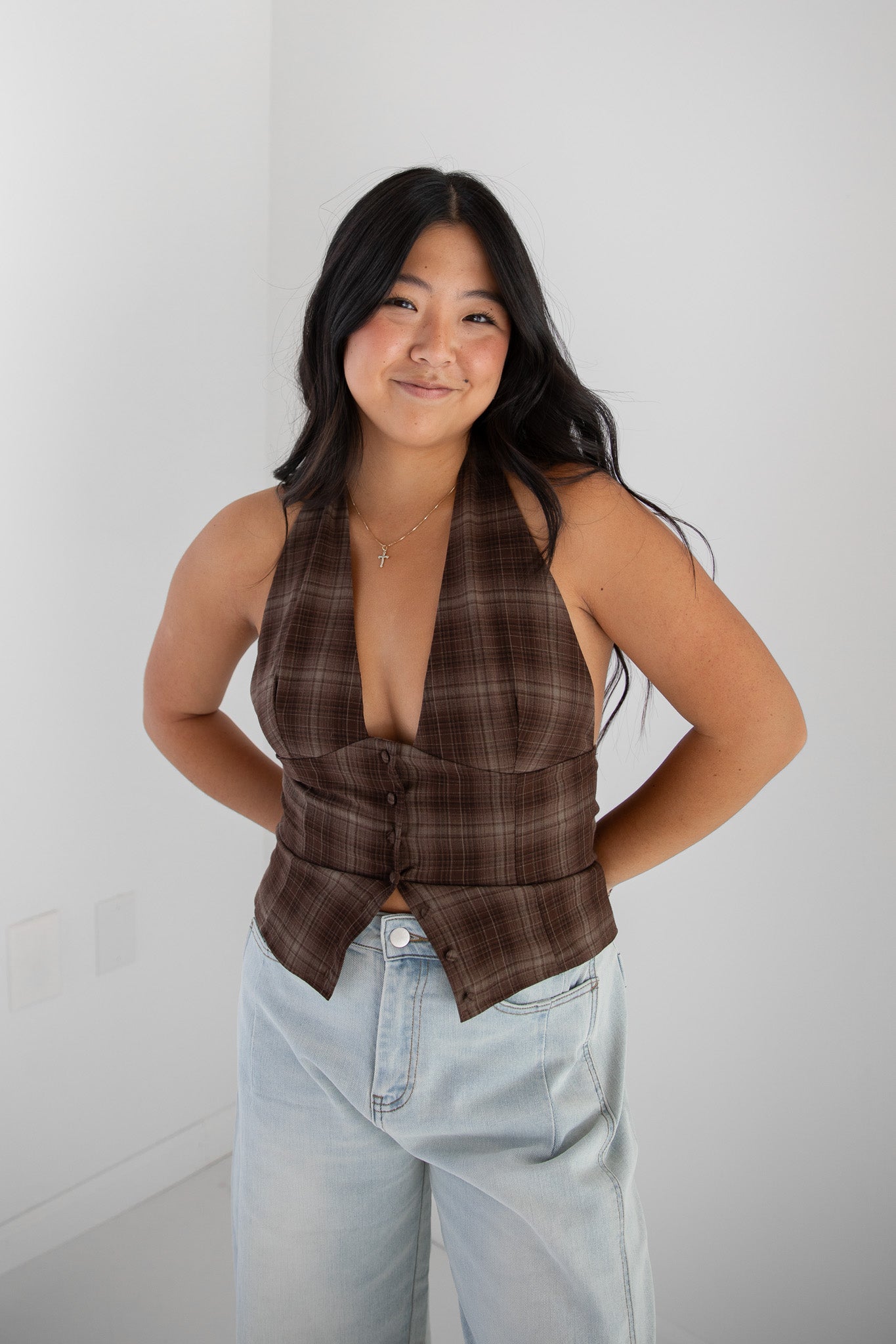 SPICED CIDER PLAID TANK