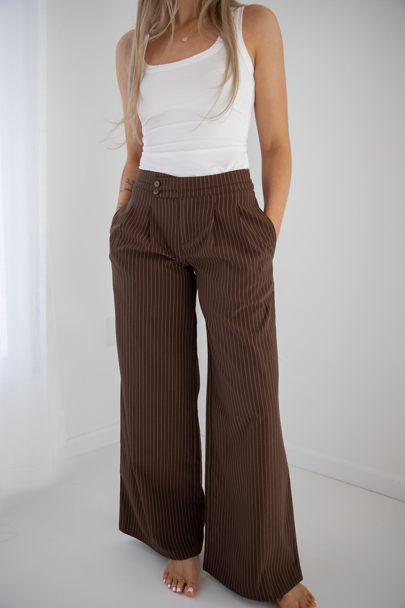 GRACIE STRIPED TROUSERS