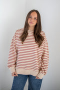 MAUDE STRIPED CREWNECK