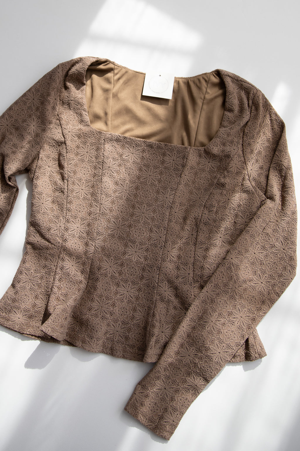 LIZZIE LACE PEPLUM TOP