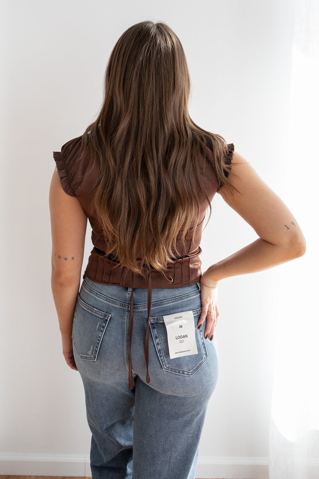 HAZEL SATIN BUTTON UP TOP