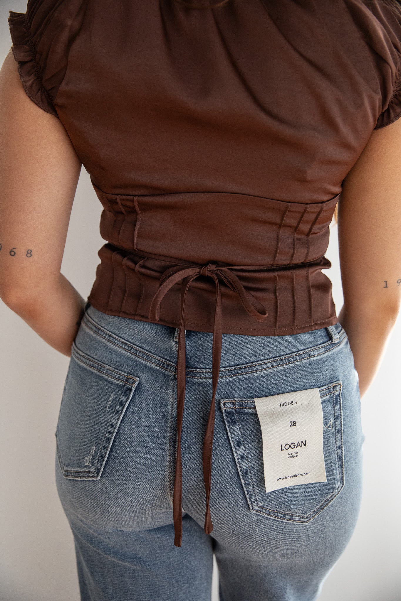 HAZEL SATIN BUTTON UP TOP