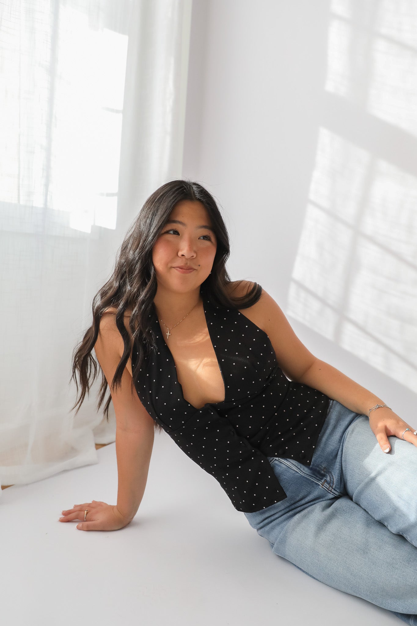 ISABEL POLKA DOT HALTER TOP