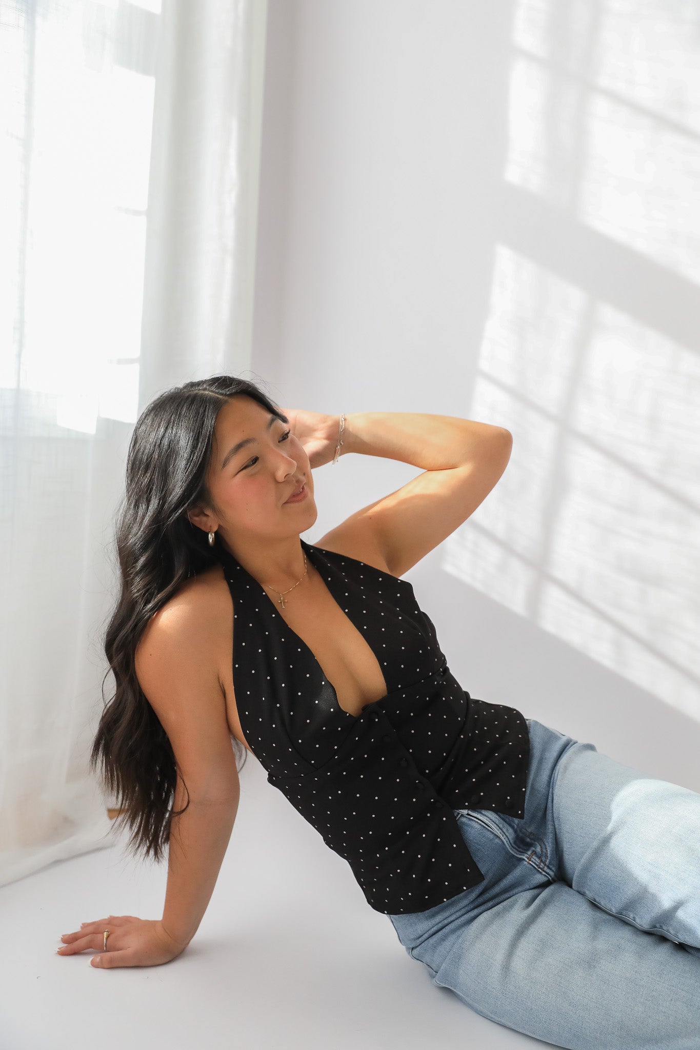 ISABEL POLKA DOT HALTER TOP