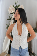 ISABEL POLKA DOT HALTER TOP