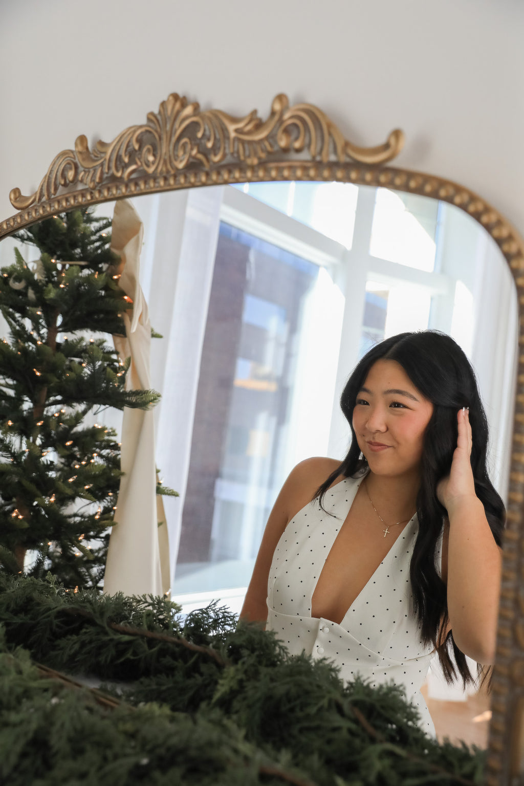 ISABEL POLKA DOT HALTER TOP