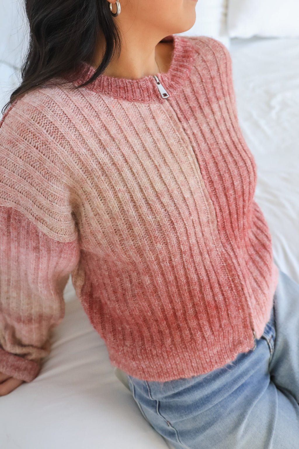 ROSELYNN SWEATER ZIP UP