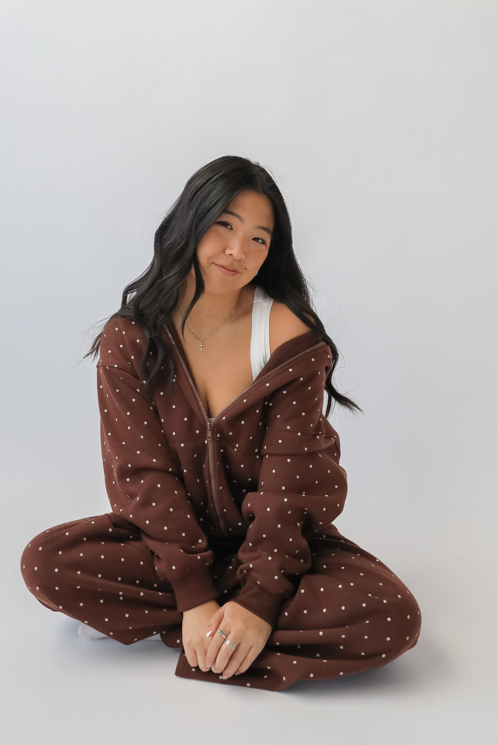 BELLE POLKADOT ZIP UP