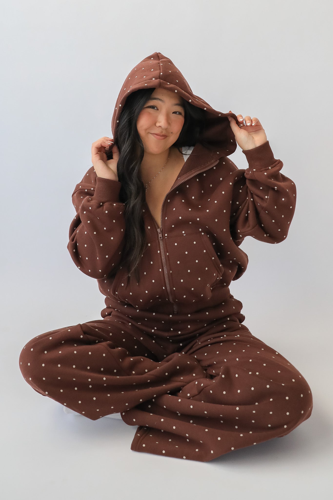 BELLE POLKADOT ZIP UP