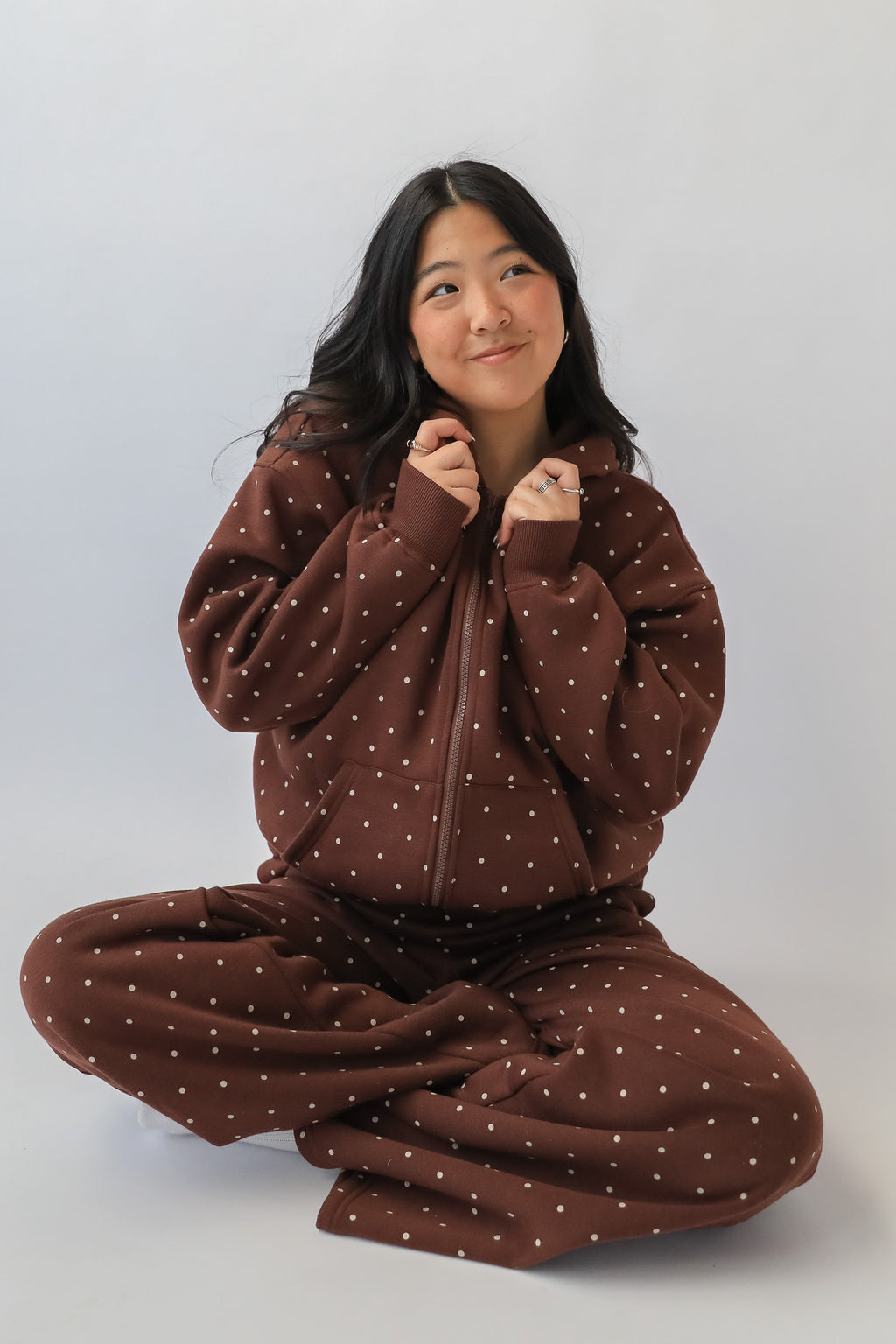 BELLE POLKADOT ZIP UP