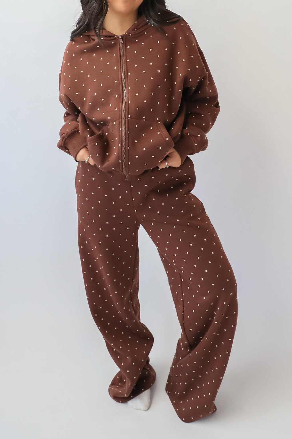 BELLE POLKADOT ZIP UP