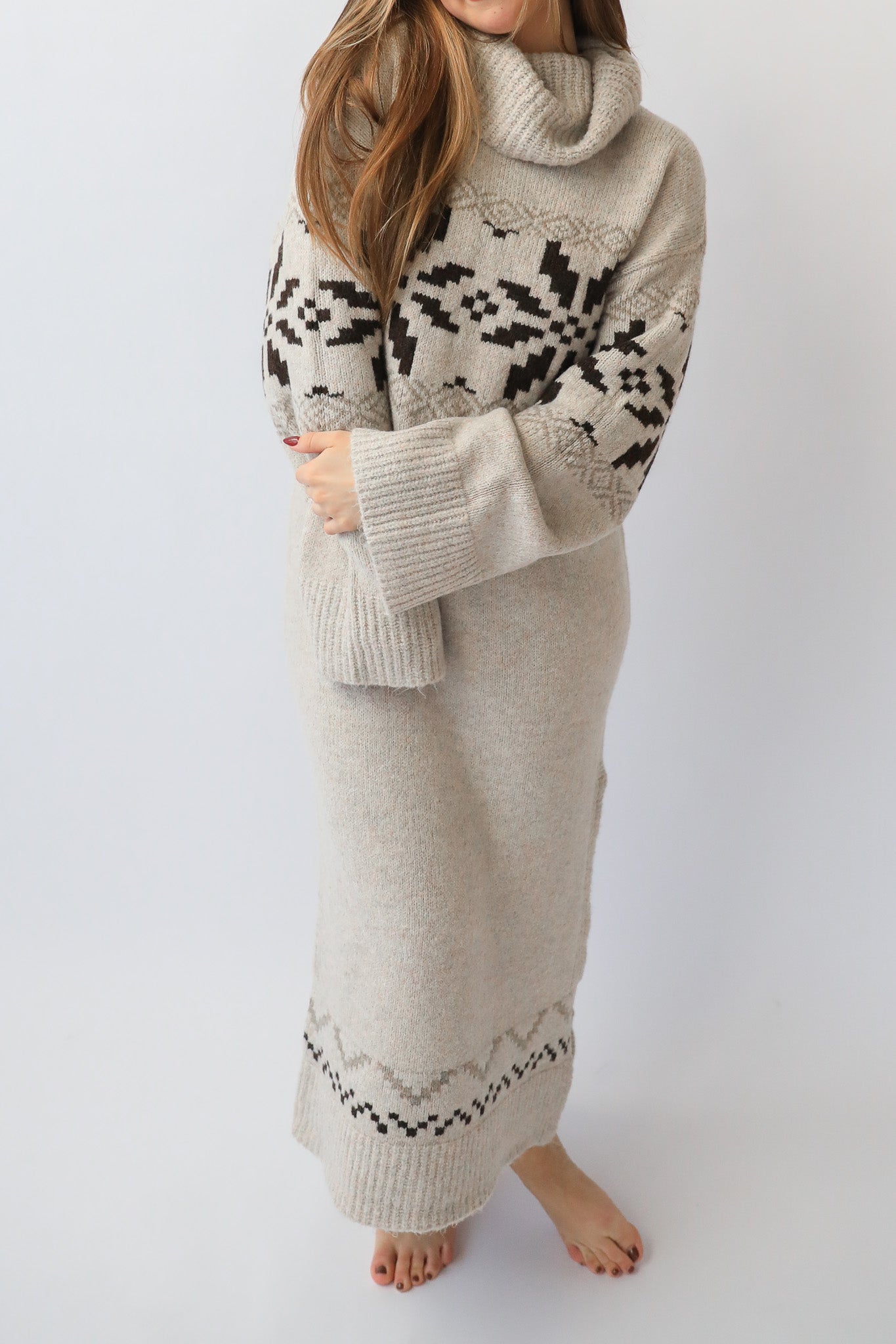 SNOWDRIFT MAXI SWEATER DRESS