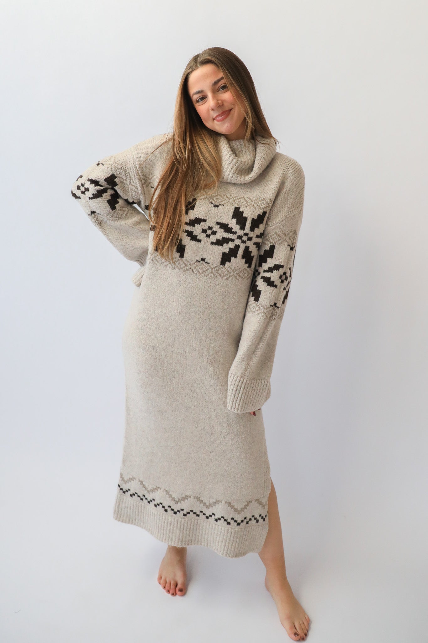 SNOWDRIFT MAXI SWEATER DRESS