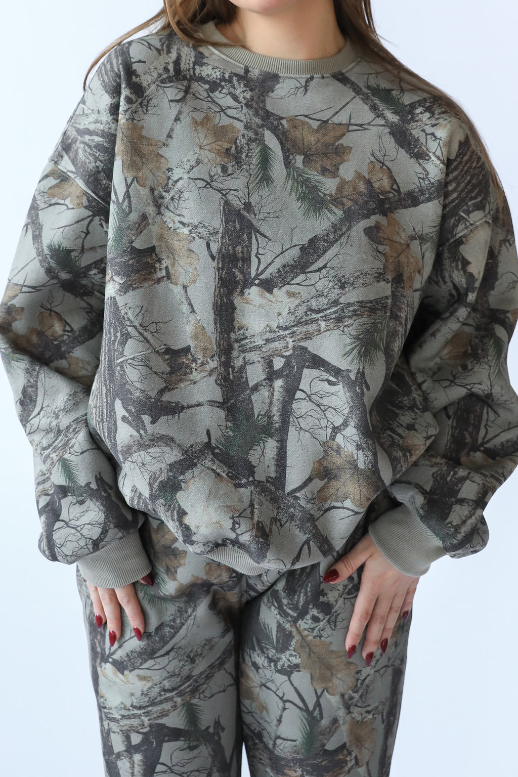 NOLA CAMO WIDE LEG SWEATPANTS