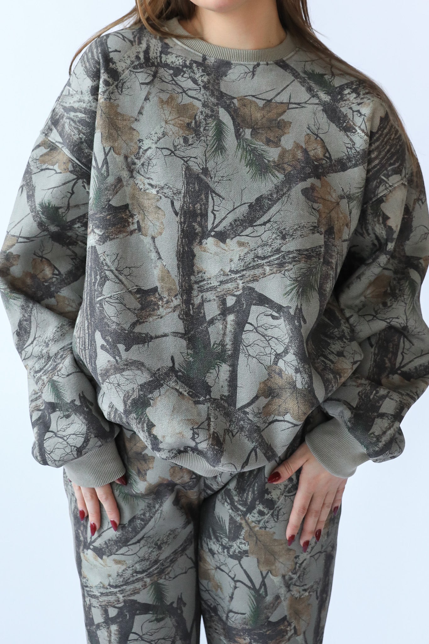 NOLA CAMO WIDE LEG SWEATPANTS