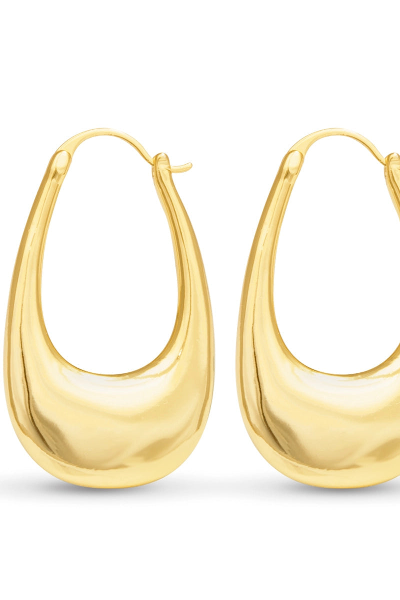 NAOMI POLISHED ELONGATED HOOP