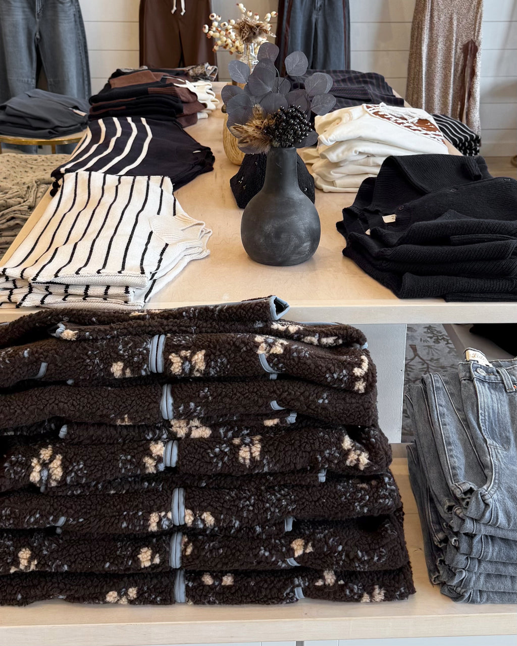 FLORAL SHERPA JACKET