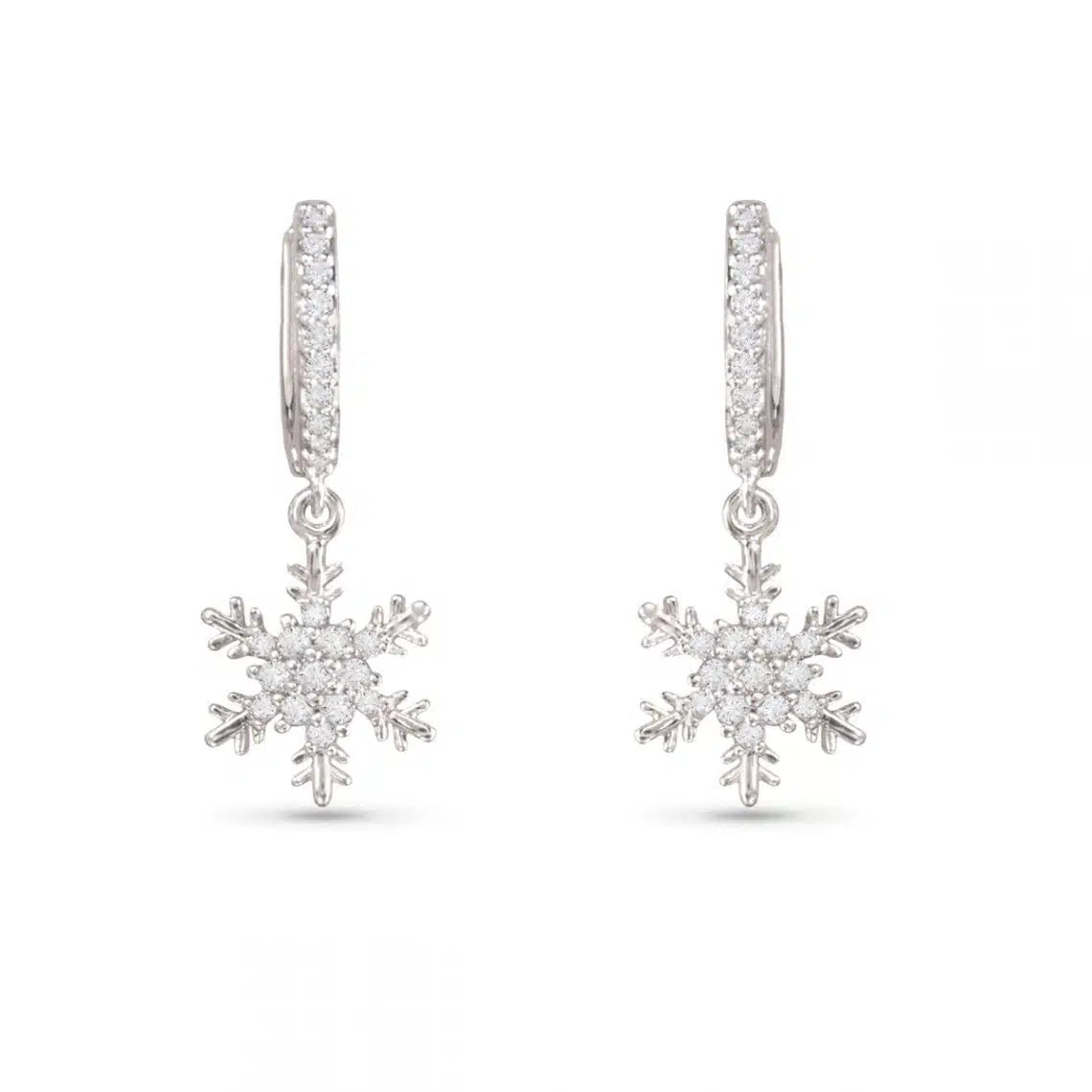 SILVER SNOWFLAKE EARRINGS