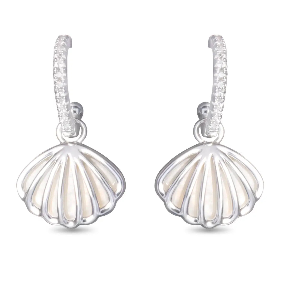 MOP SEASHELL OVERLAY EARRINGS