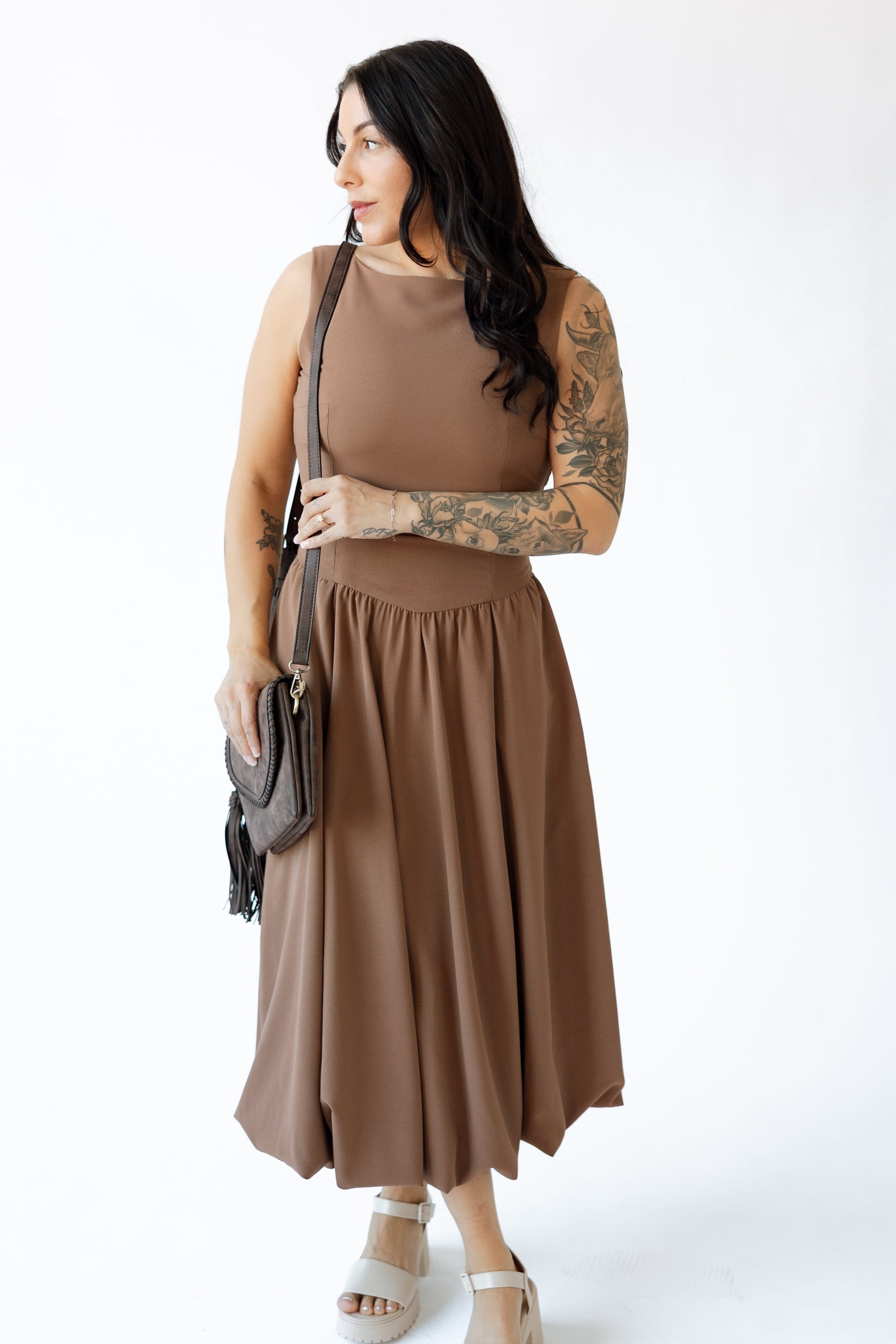lipsy bardot split maxi dress Vesper Winslow bardot maxi dress with thigh split in Raspberry 12 / Raspberry
