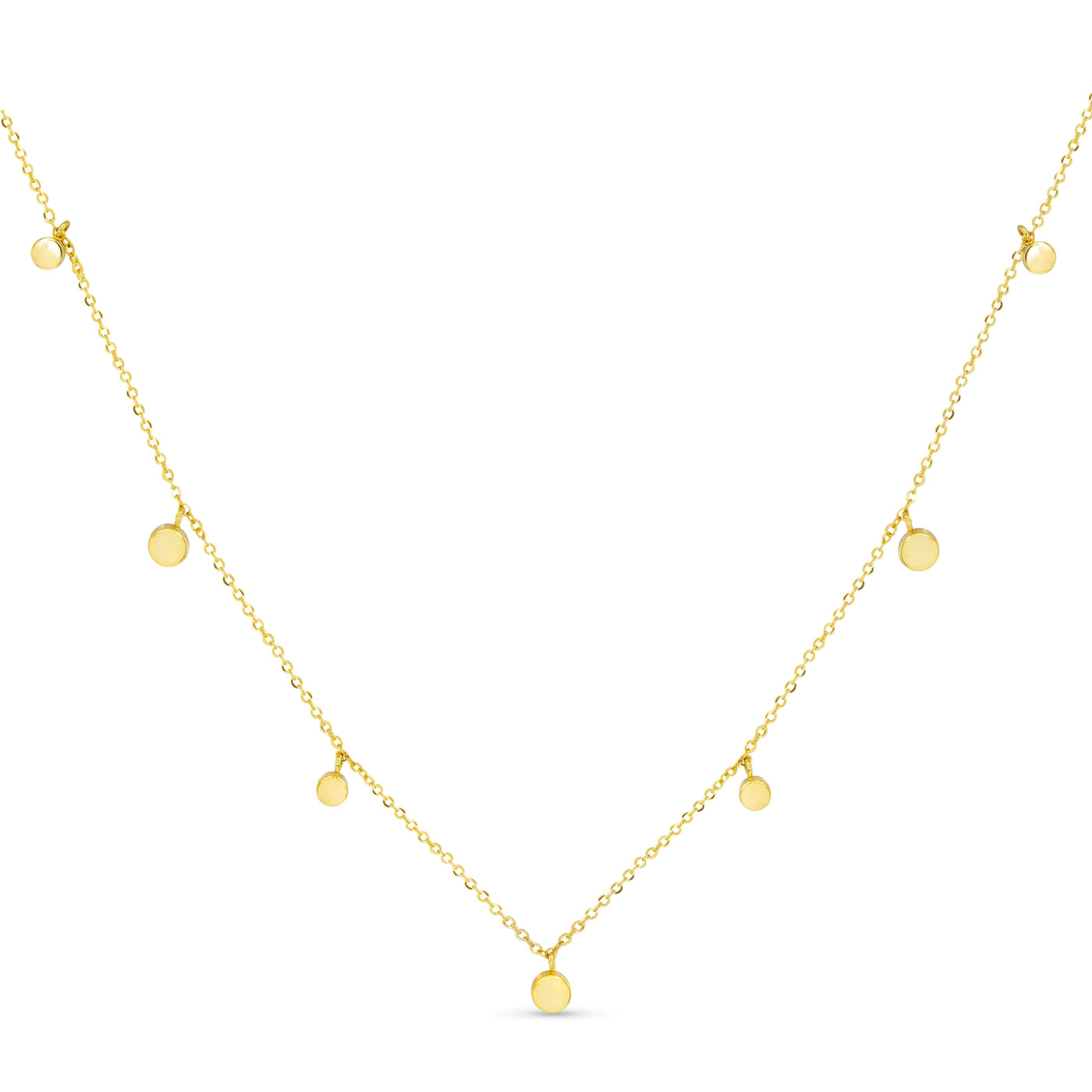 GOLD STATION DISK NECKLACE