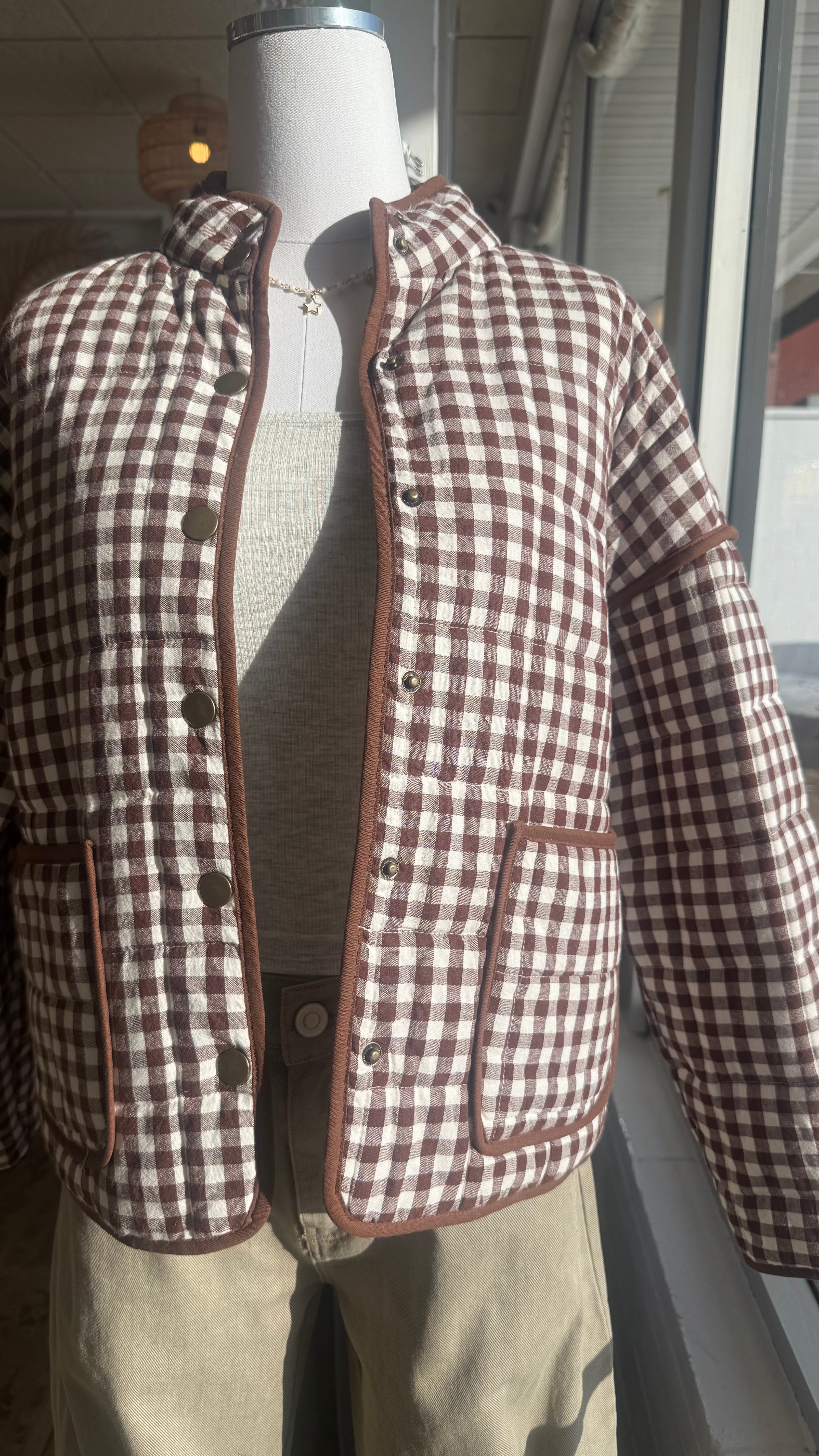 LENA GINGHAM JACKET