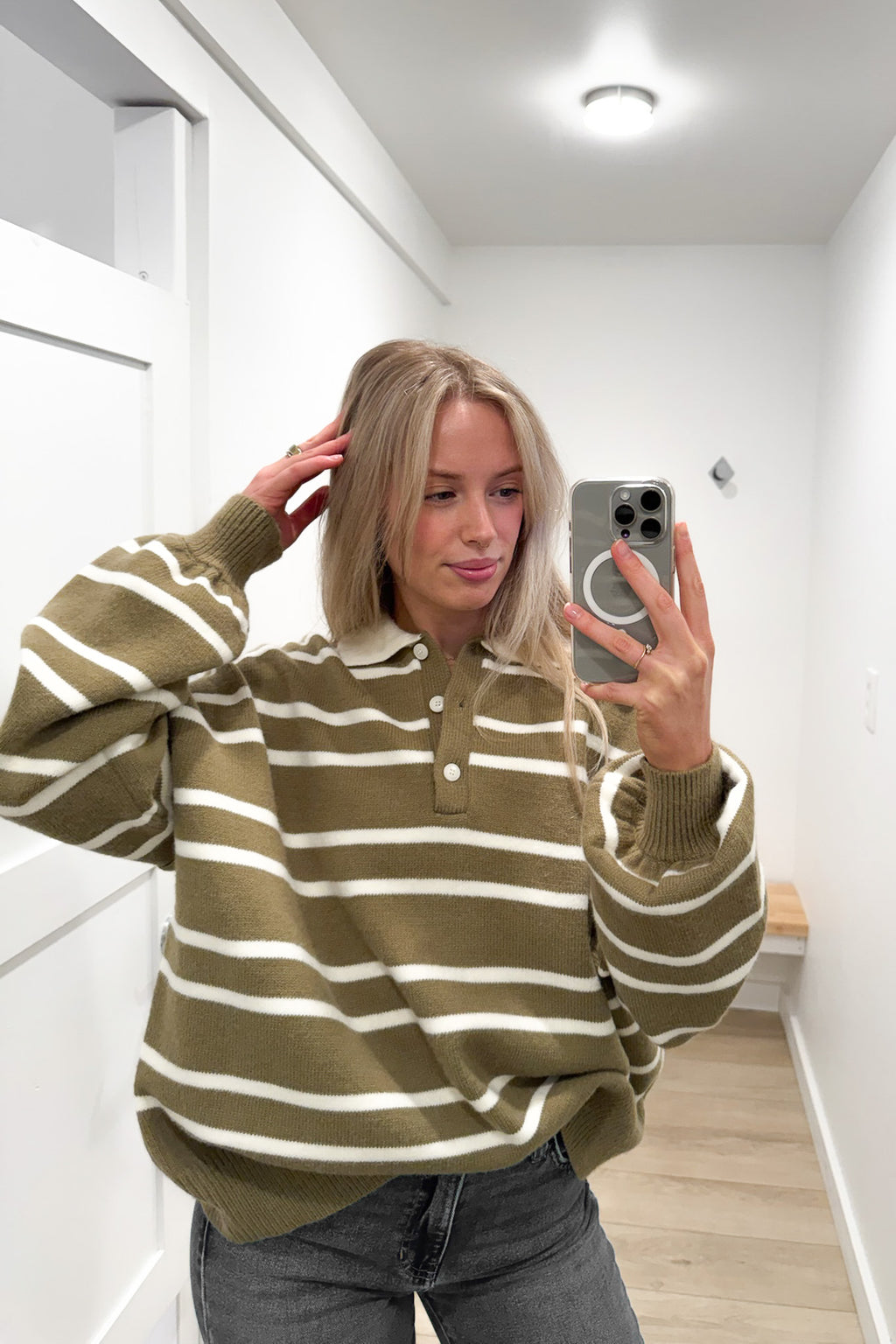 FOREST LINES POLO SWEATER