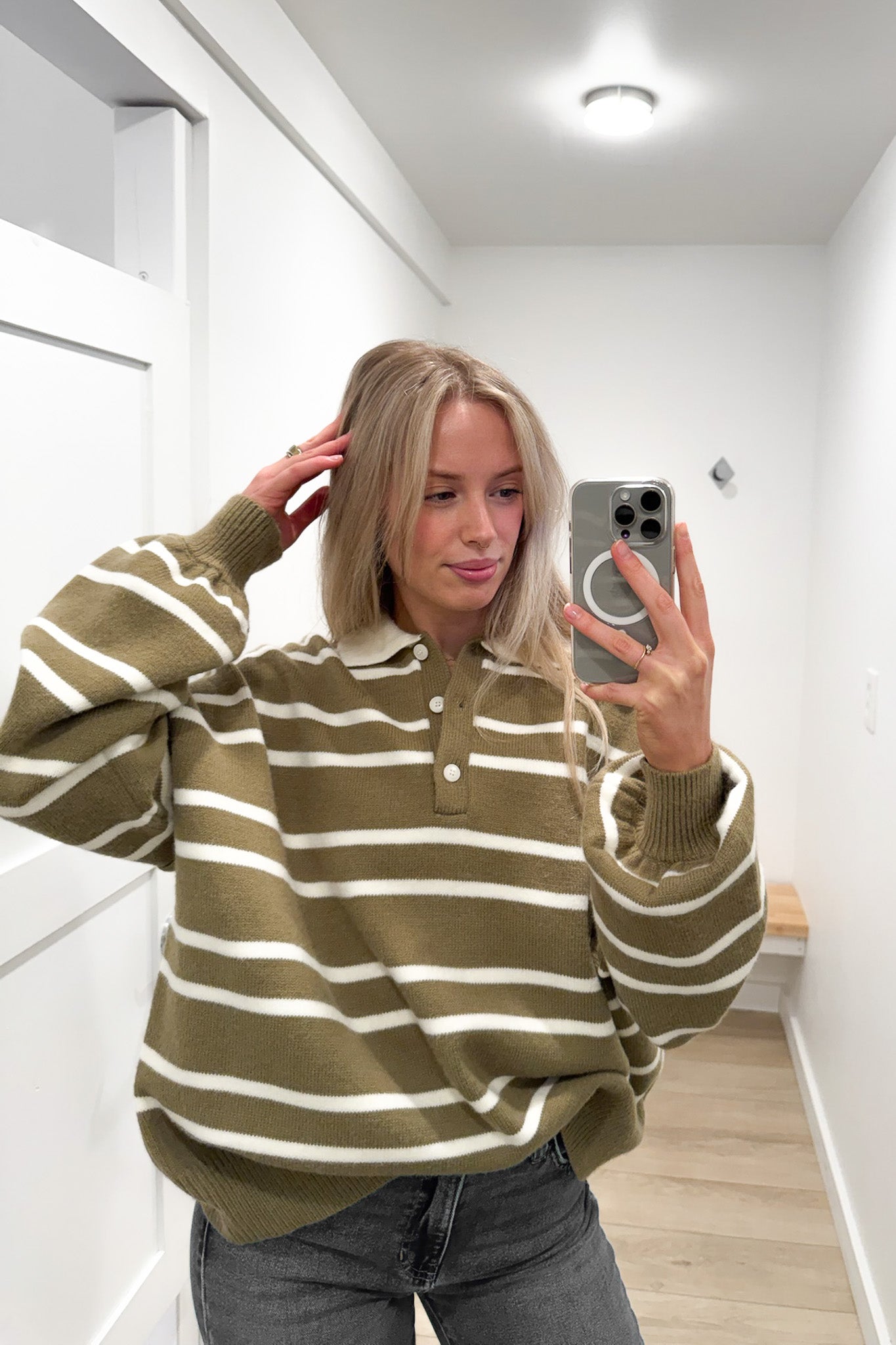 FOREST LINES POLO SWEATER