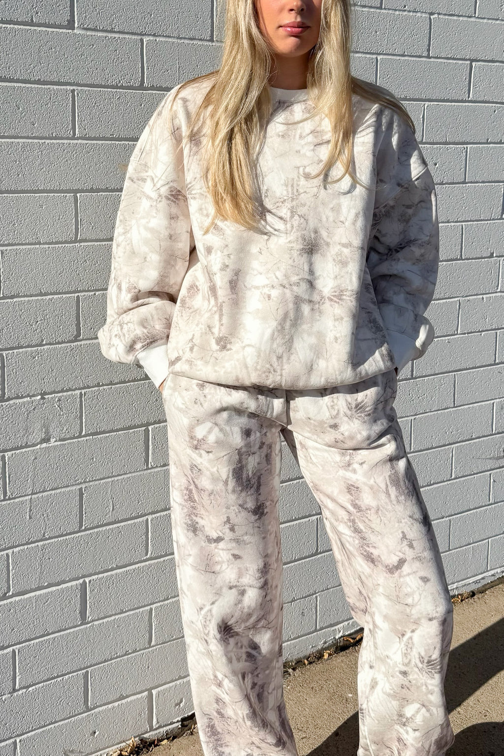 CLOUD CAMO WIDE LEG SWEATPANTS