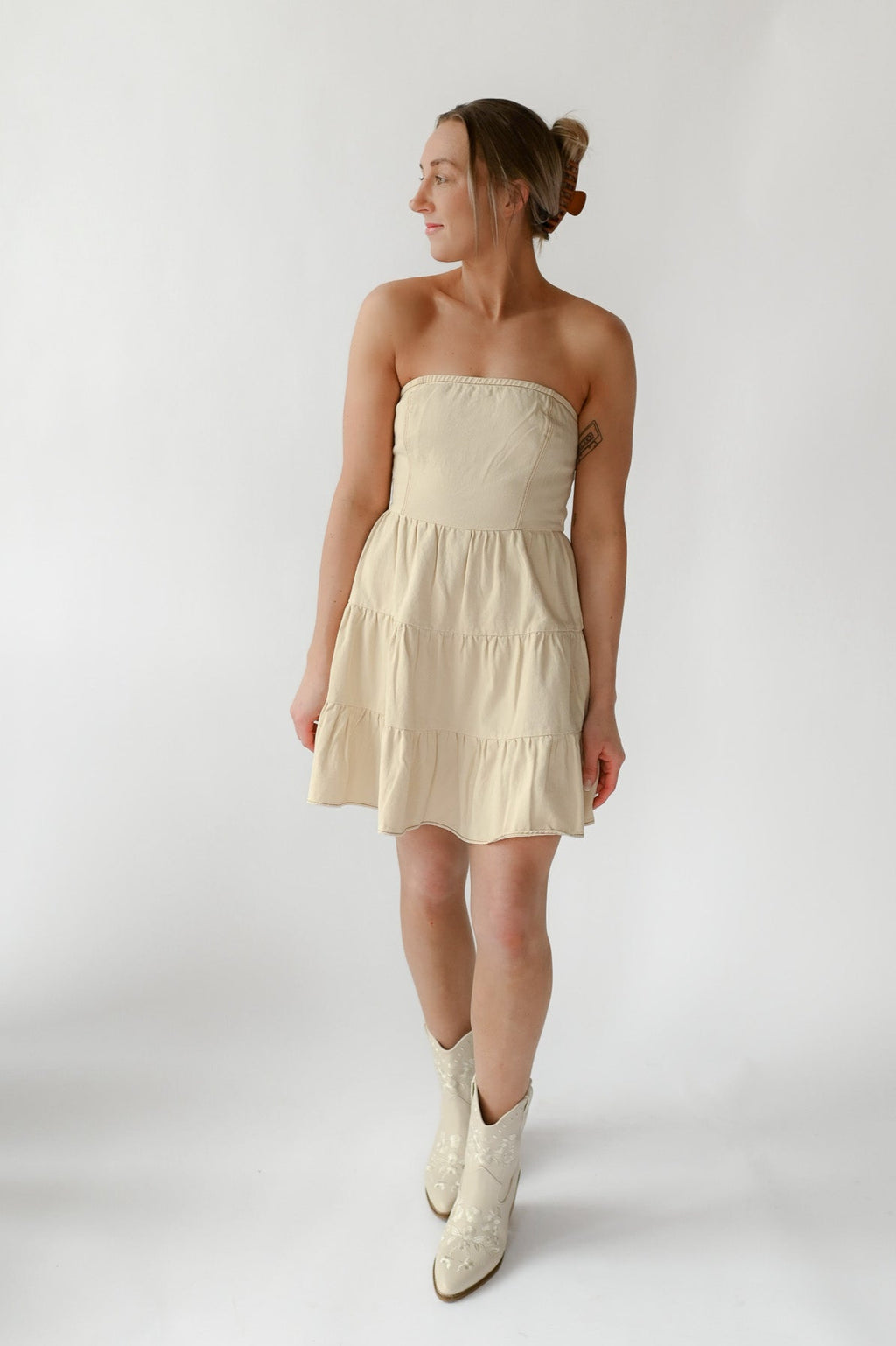 WESTON RUFFLE MINI DRESS