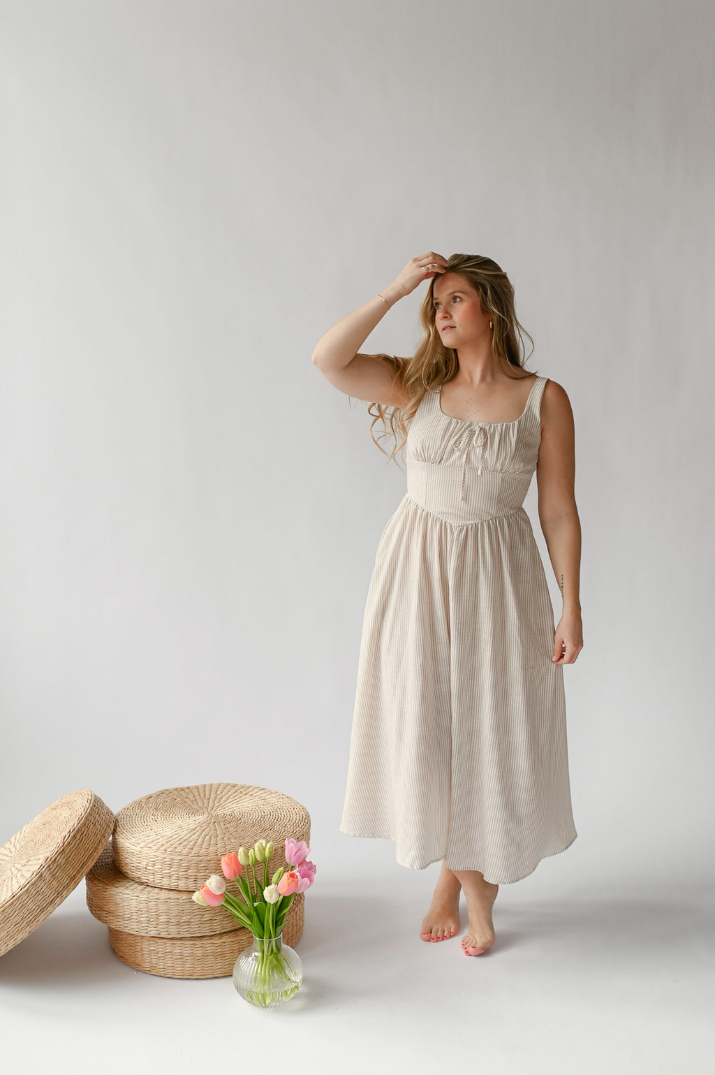 SEASIDE STROLL MIDI DRESS