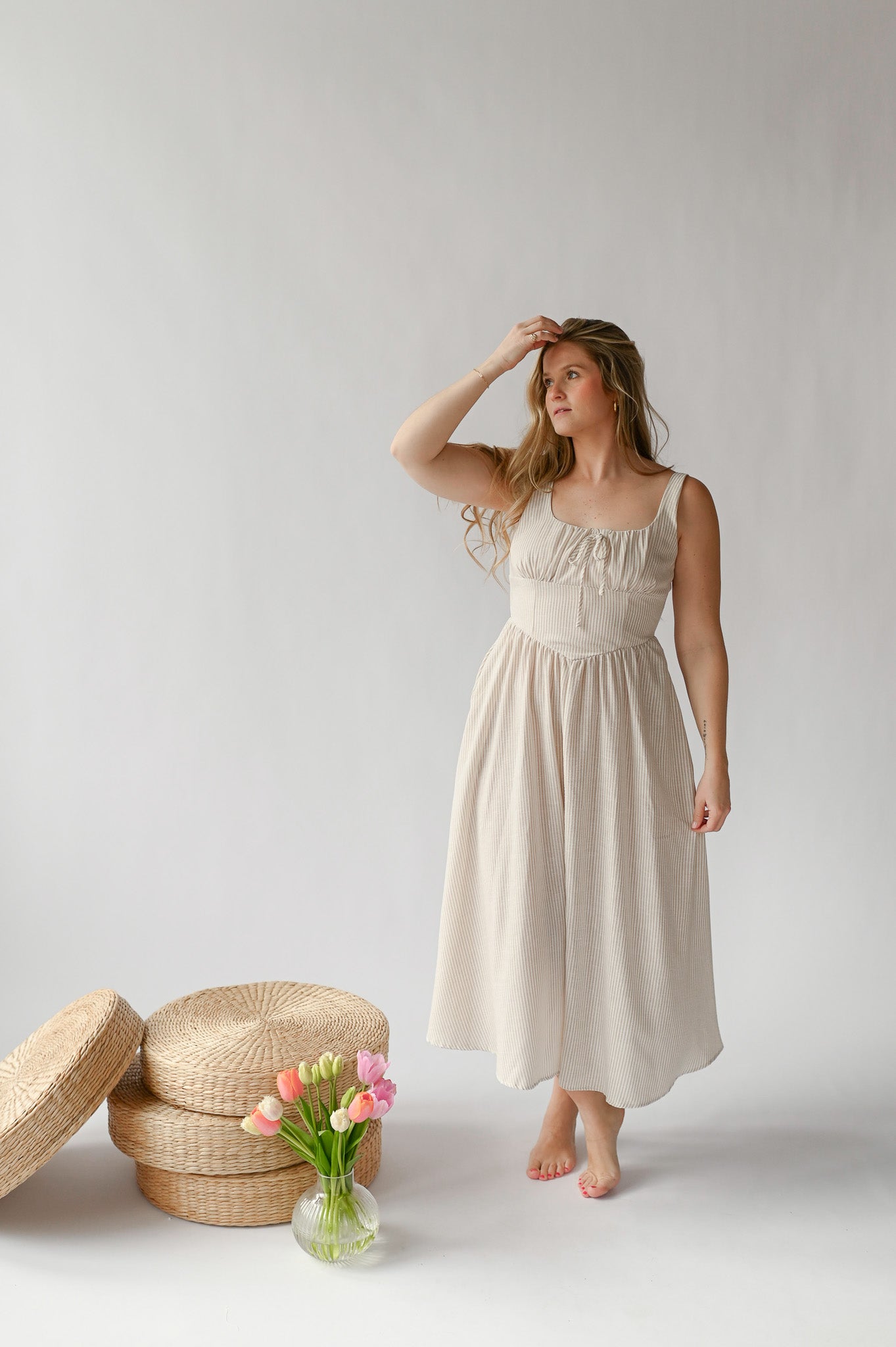 SEASIDE STROLL MIDI DRESS