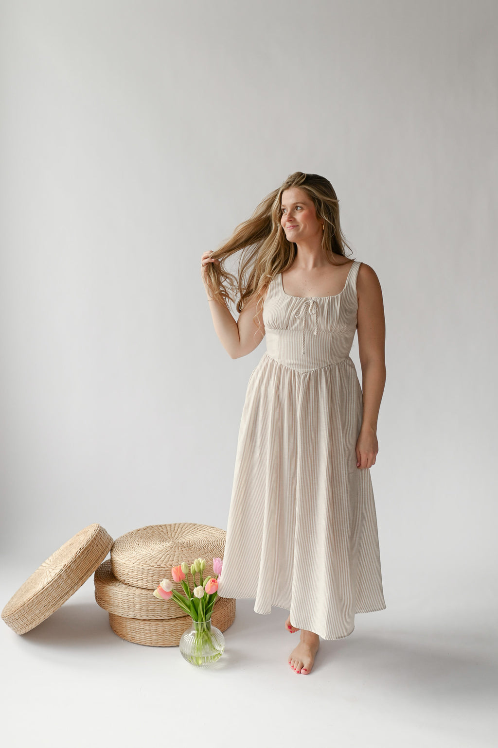 SEASIDE STROLL MIDI DRESS