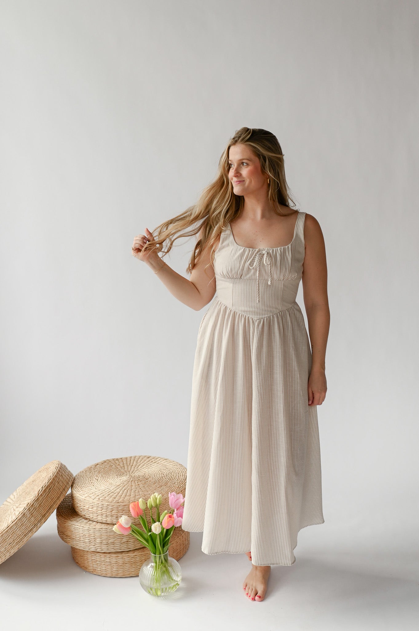 SEASIDE STROLL MIDI DRESS