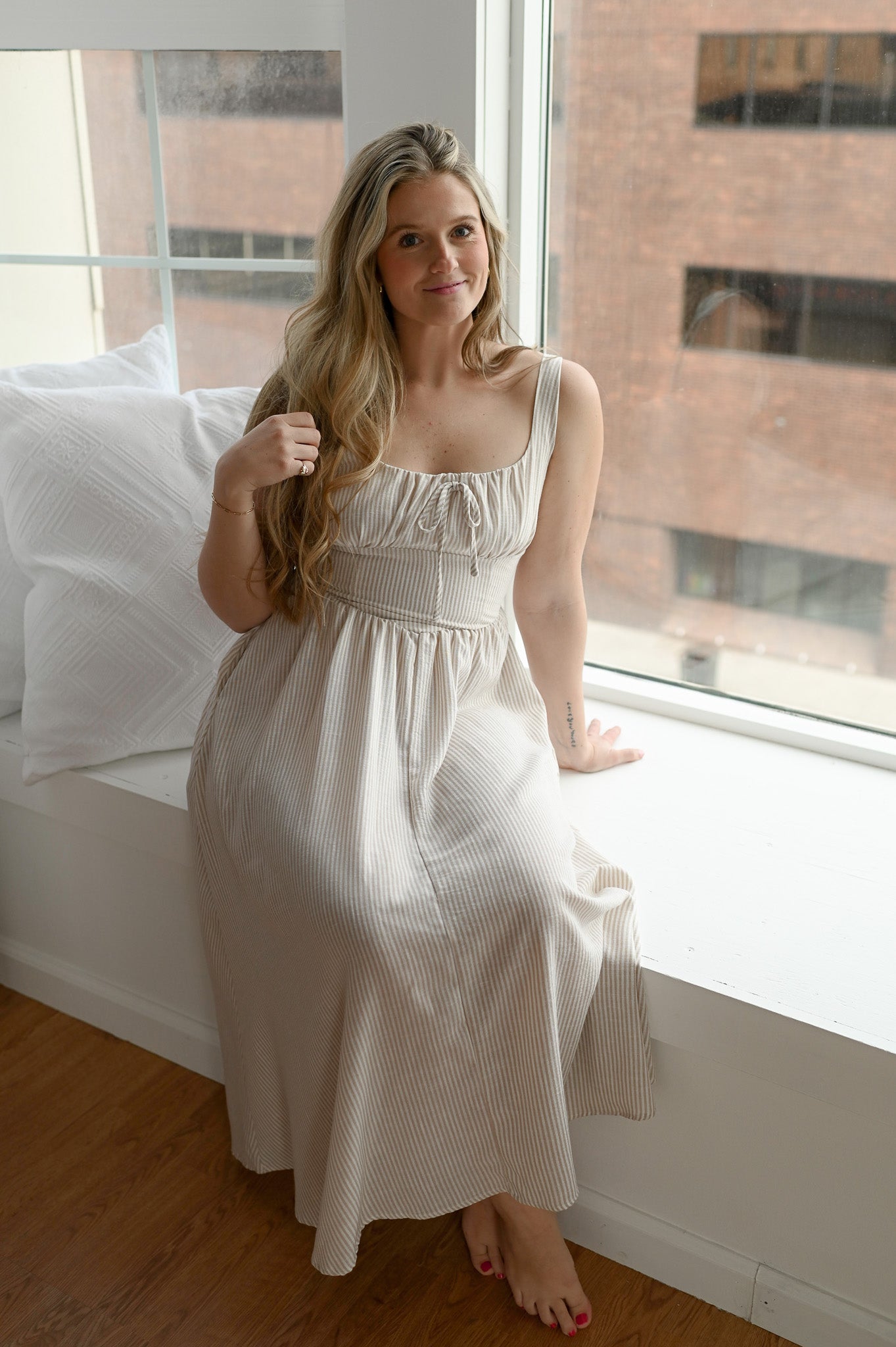 SEASIDE STROLL MIDI DRESS