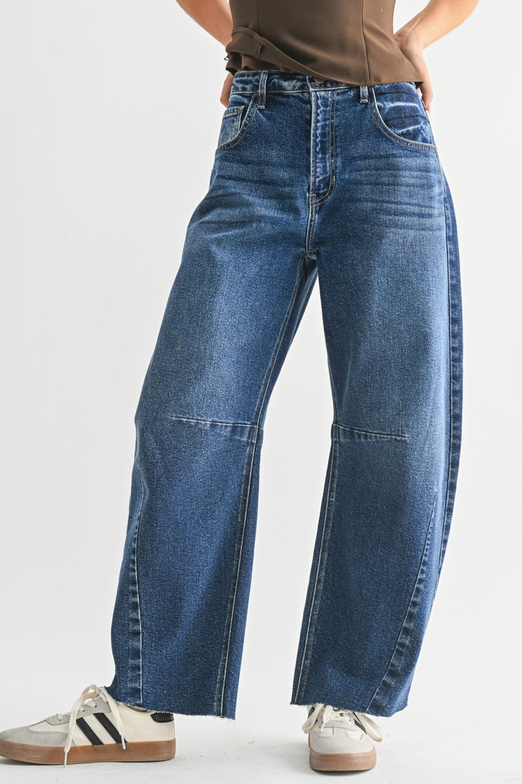 FLORENCE BARREL JEAN - DARK WASH