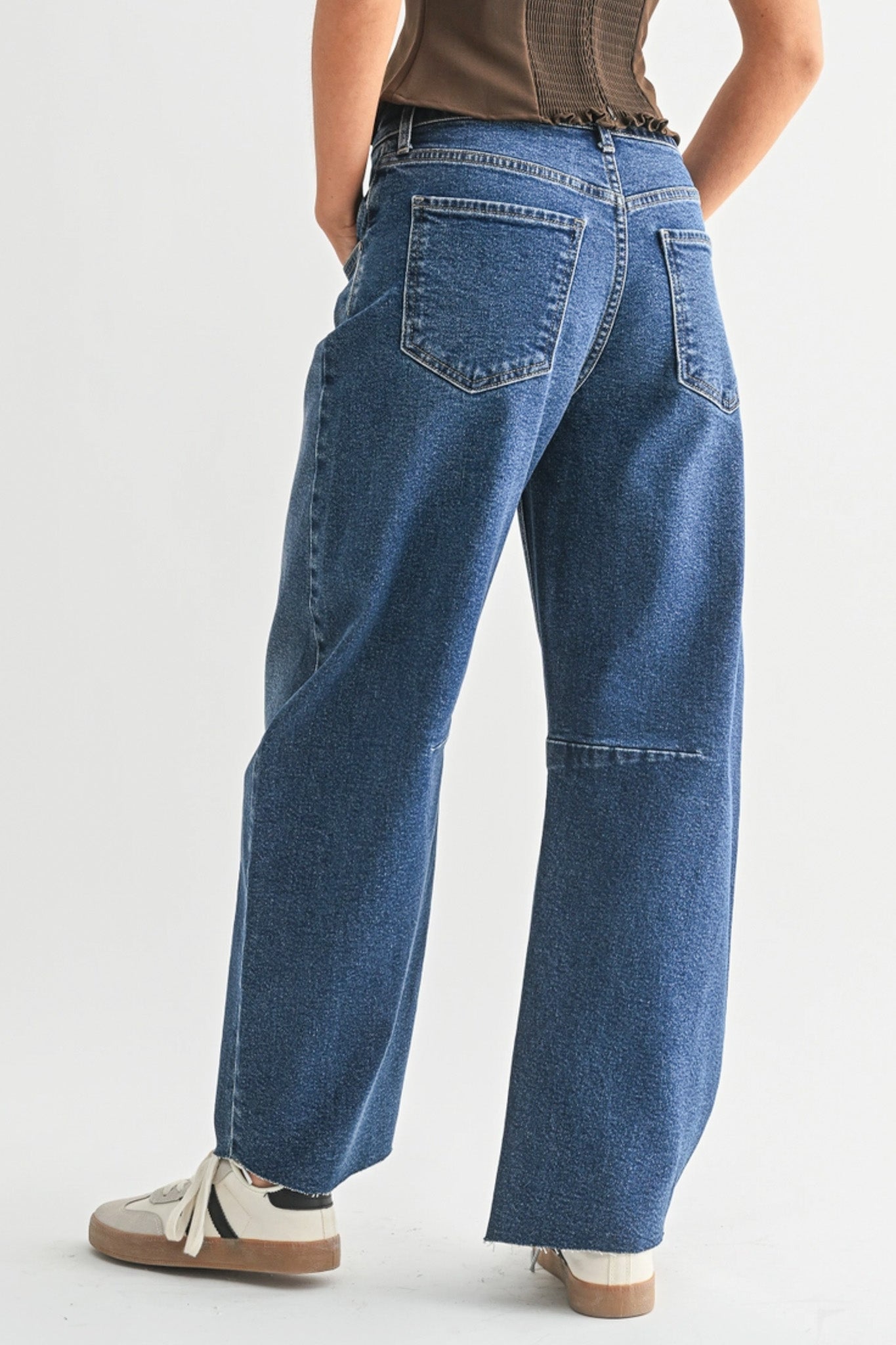 FLORENCE BARREL JEAN - DARK WASH