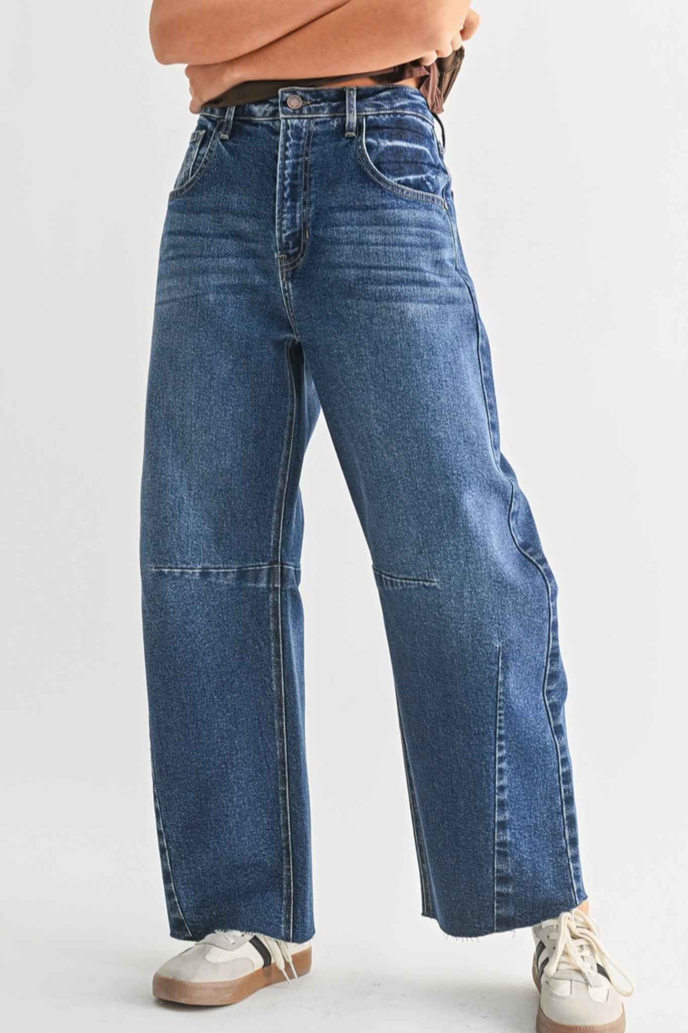 FLORENCE BARREL JEAN - DARK WASH