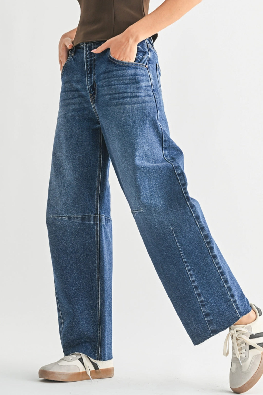 FLORENCE BARREL JEAN - DARK WASH