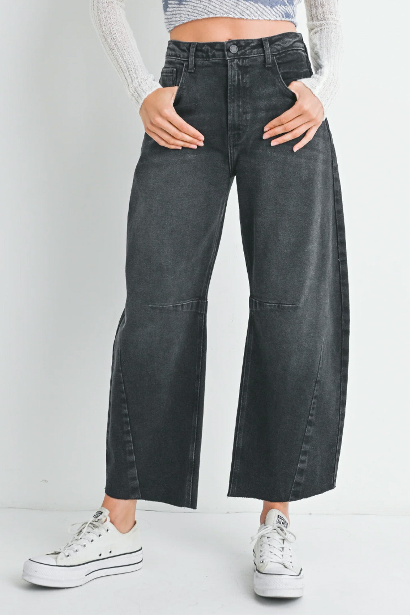 FLORENCE BARREL JEAN - WASHED BLACK