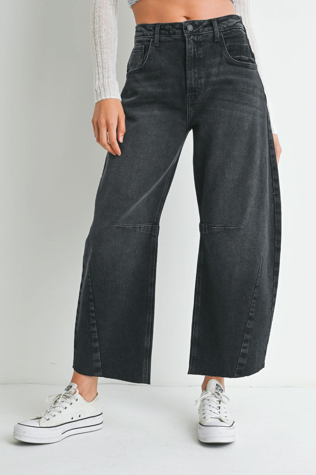 FLORENCE BARREL JEAN - WASHED BLACK