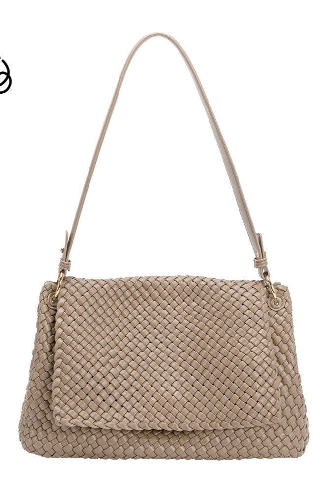 NATALIA TAUPE SHOULDER BAG- MELIE BIANCO