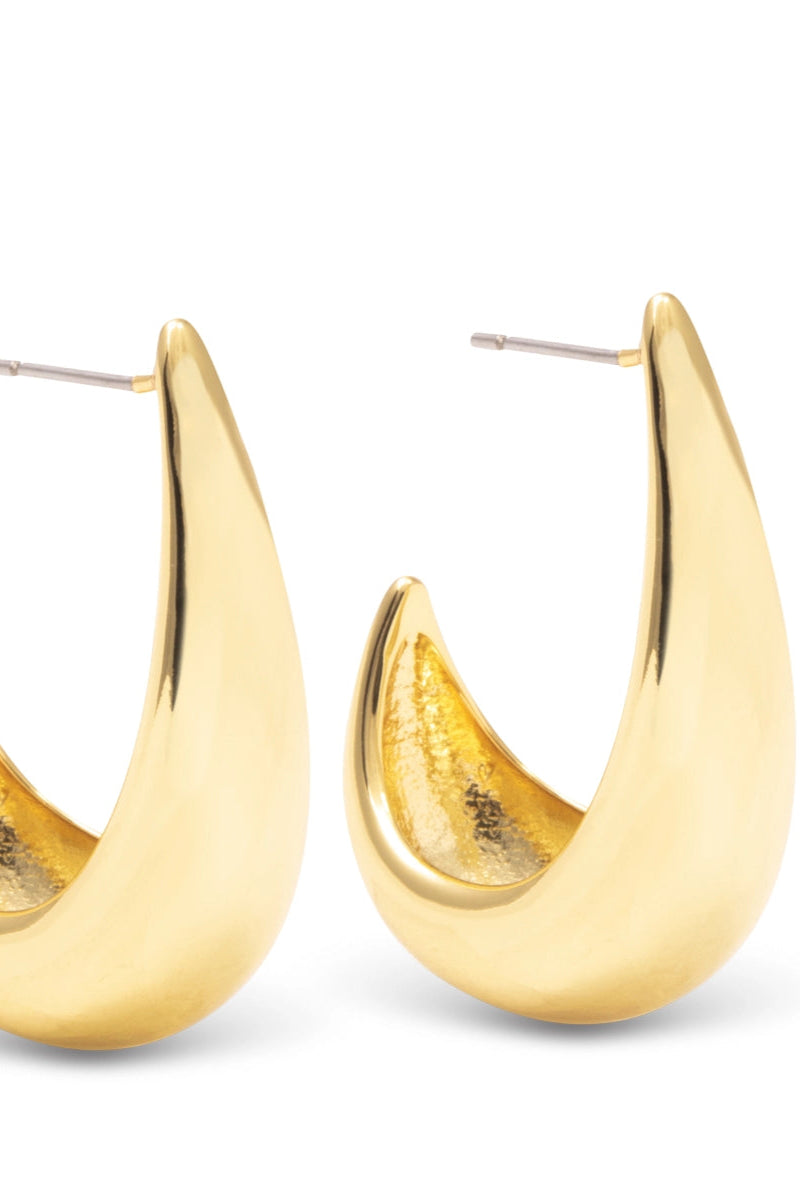 VICTORIA POLISHED HUGGIE- GOLD